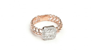 Rose Gold Radiant Cluster Ring